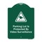 Signmission Parking Lot Is Protected By Video Surveillance With Graphic Aluminum Sign, 24" x 18", GW-1824-9800 A-DES-GW-1824-9800 - alternate 1